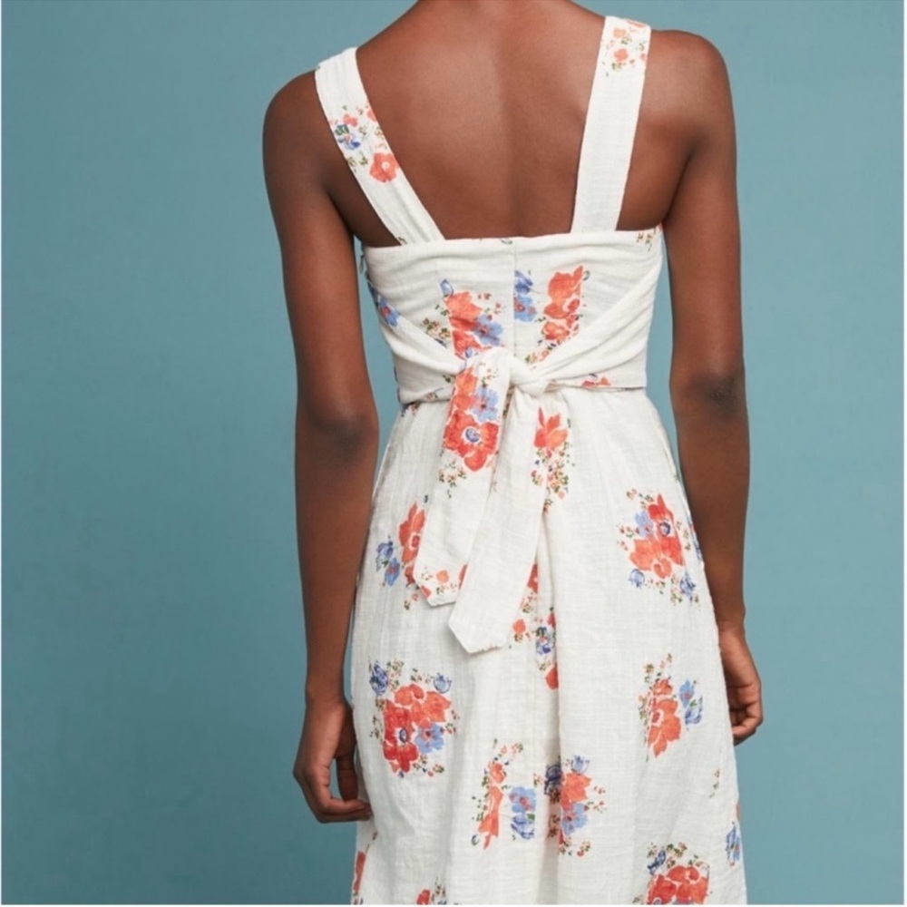 Women's Meadow Rue Dress Size 12 White Floral - Picture 3 of 15